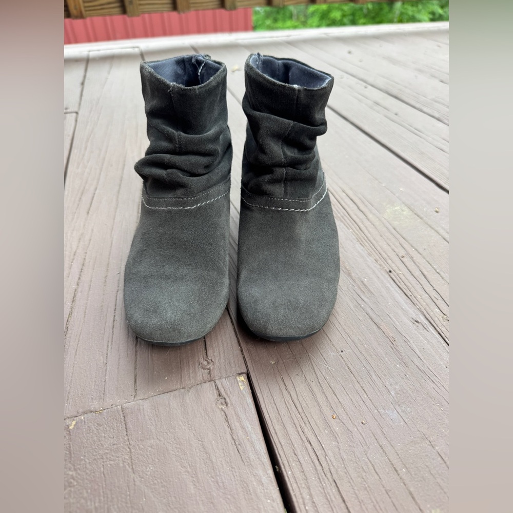 Pikolinos Gray Suede scrunched Ankle Boots